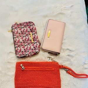 Stylish Orange and Floral Wallet Bundle